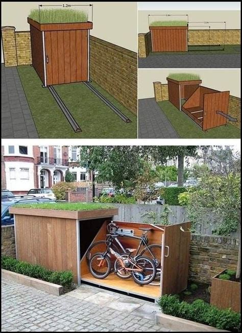 Pin By Brisa F Pereda On Lugares Outdoor Bike Storage Backyard Bike