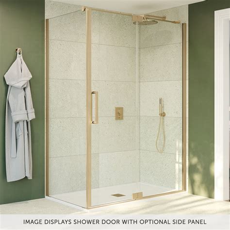 Crosswater Optix 10 Pivot Shower Door With Inline Panel And Optional