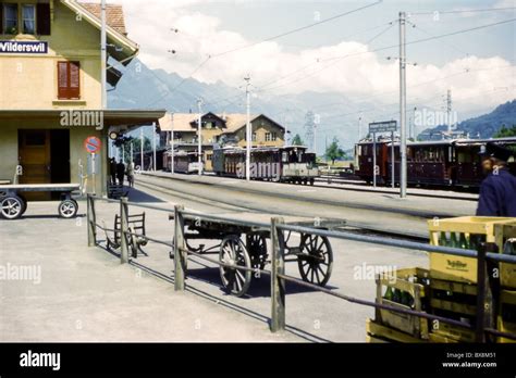 A Original 1960s Image Of Wilderswil Now Interlaken West Railway