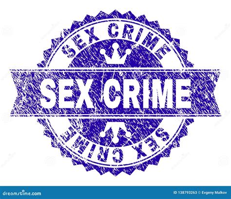 Grunge Textured SEX CRIME Stamp Seal With Ribbon Stock Vector Illustration Of Grainy Overlay