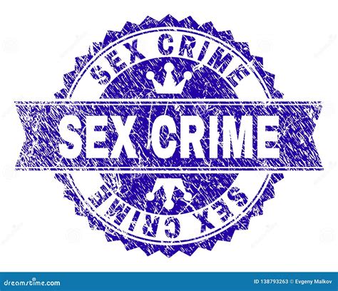 Grunge Textured Sex Crime Stamp Seal With Ribbon Stock Vector