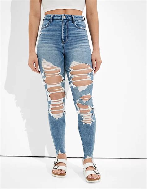 Ae Next Level Ripped Curvy Super High Waisted Jegging