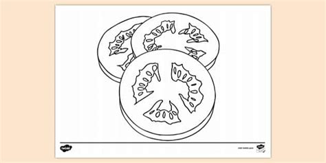 Free Slices Of Tomato Colouring Sheet Colouring Sheets