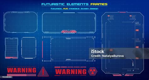 Elemen Layar Antarmuka Pengguna Futuristik Hud Ui Gui Diatur Layar