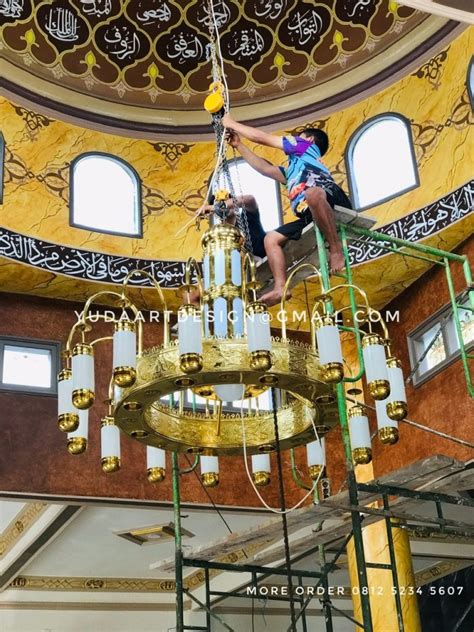 Lampu Gantung Masjid Replika Lampu Nabawi Kuningan Pengrajin