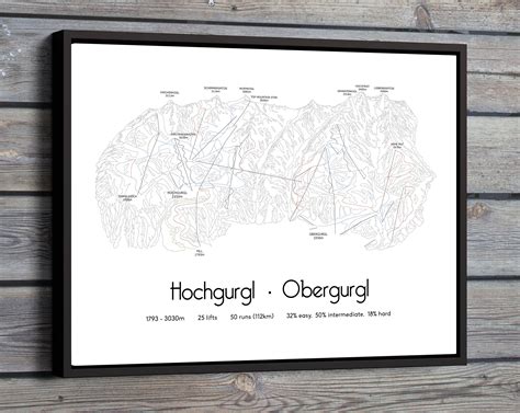 Hochgurgl Obergurgl Ski Piste Map Poster/print - Etsy