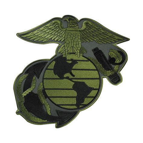 Olive Drab Usmc Ega Patch 10 Inch Sgt Grit