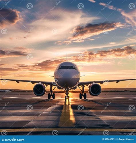 Large Jetliner Parked On Airport Tarmac Stock Illustration