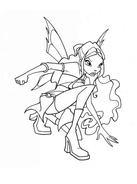 Fise De Colorat Cu Winx Club Layla Desc Rca I Imprima I Sau Colora I