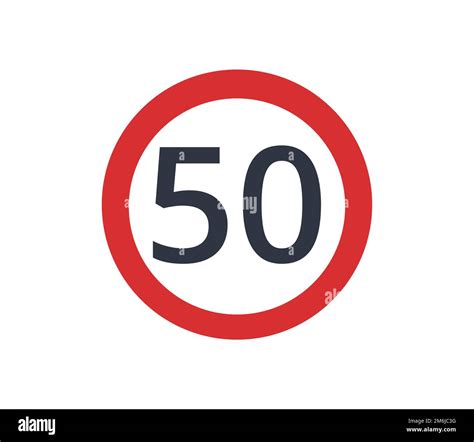 End Of Speed Limit 50 Cut Out Stock Images And Pictures Alamy