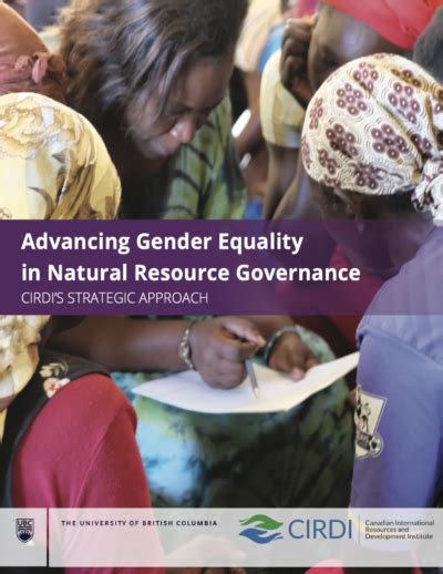 Advancing Gender Equality In Natural Resource Governance