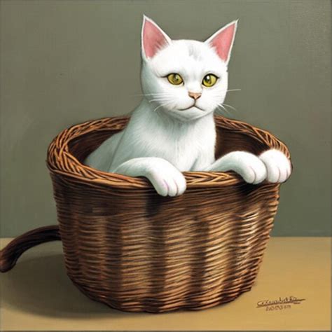 Premium AI Image | cat in the basket