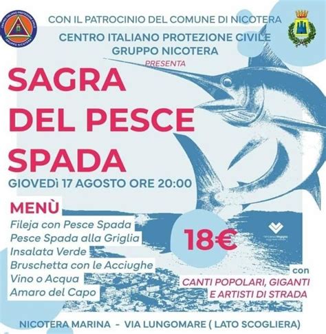 Sagra Del Pesce Spada Destinazione Nicotera