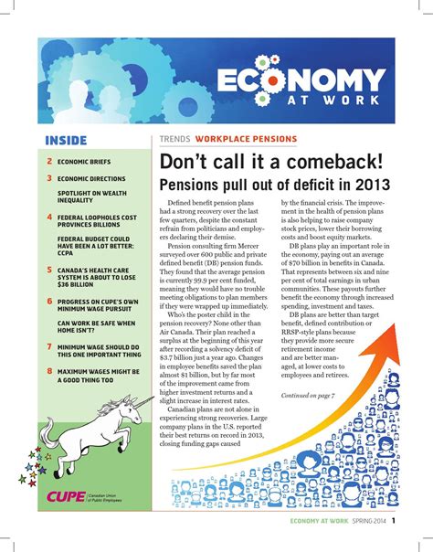 Economy At Work Spring 2014 By Canadian Union Of Public Employees Issuu