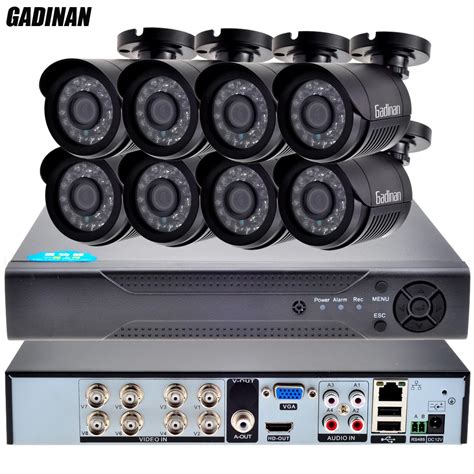 GADINAN 8CH 1080N DVR TVI CVI AHD DVR 5 IN 1 HDMI Output With 8pcs AHD