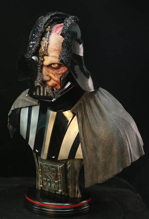 Darth Vader Damaged Life Size Bust Custom Statue Unboxing Bros