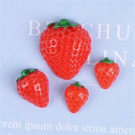 10 piezas en miniatura de frutas en 3D cabujón de resina Kawaii