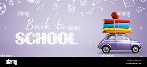 Back To School Car Stock Photo Alamy