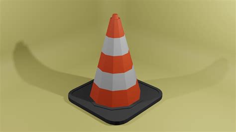 D Model Traffic Cone Vr Ar Low Poly Cgtrader