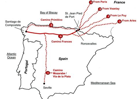 Maps Of Camino De Santiago Routes Nakedgolf