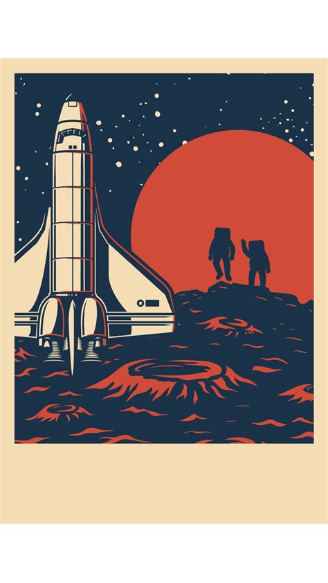 Retro Space Poster Space Travel Poster Space Wall Art Retro Space Prints Space Travel Print