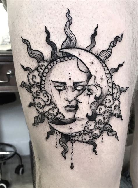 50 Meaningful And Beautiful Sun And Moon Tattoos KickAss Things