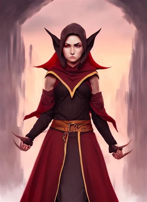 Portrait Of Teenager Female Half Elf Monk Full Body Stable Diffusion