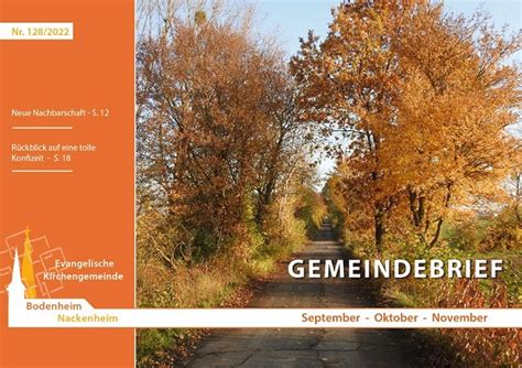 Der Neue Gemeindebrief Ist Da Evangelische Kirchengemeinde Bodenheim