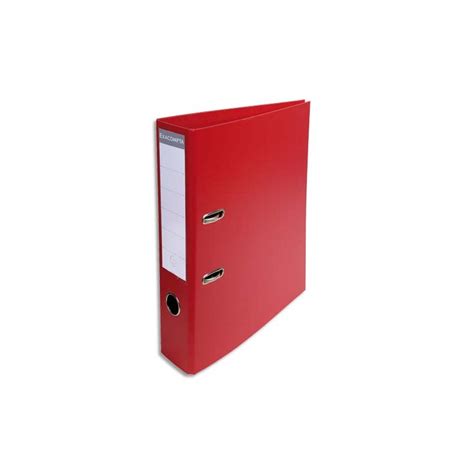 Exacompta Classeur Levier Pvc Dos De Mm Rouge