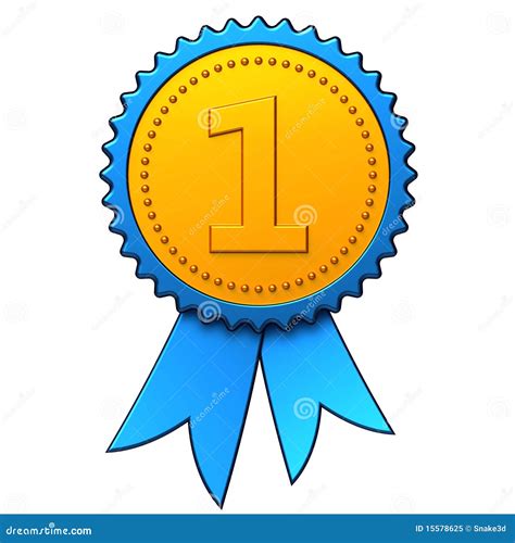 First Place Award Ribbon (Hi-Res) Stock Illustration - Illustration of ...