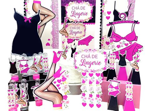 Ch De Lingerie Kit Festa Completa Decora O E Lembrancinha