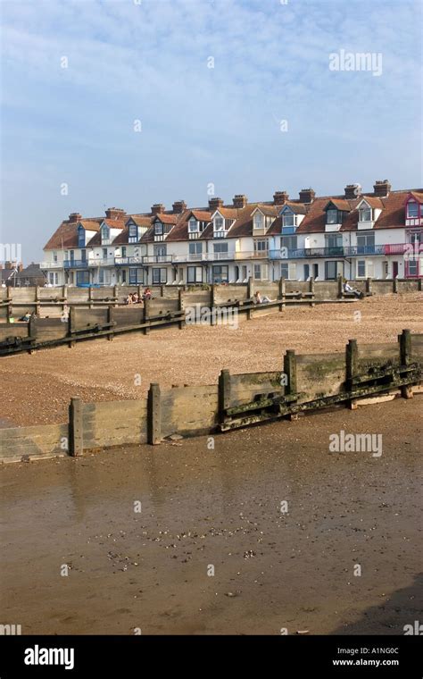 Beach Scene Whitstable Kent Stock Photo - Alamy