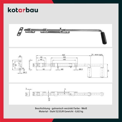 Verrou De Porte Kotarbau Fabriqu En Acier Galvanis Mm R Sistant