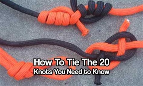 Top 7 Knots You Should Know For Survival Knots Best Knots Survival