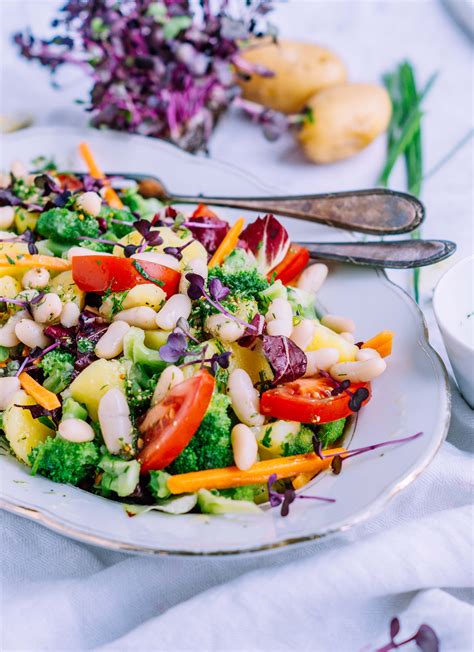 Frühlingshafter Kartoffel Brokkoli Bohnen Salat Klara s Life