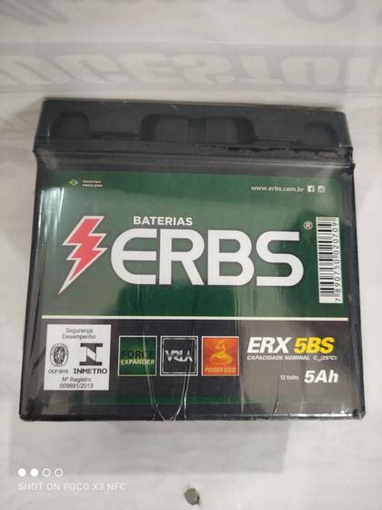 Bateria ERBS 5 Ah Bateria De Moto Magazine Luiza