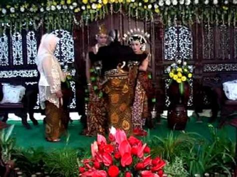 upacara temu pengantin jawa part  tanem jero youtube