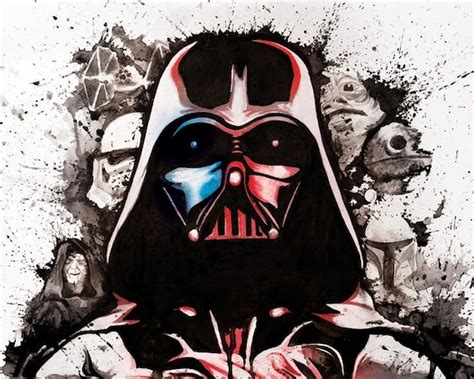 Darth Vader Watercolor Painting