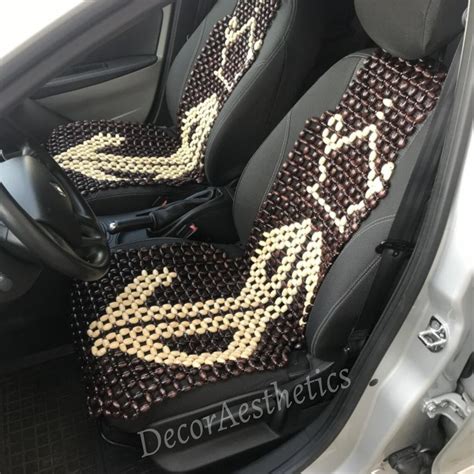 Bead Car Seat Covers Set Of 2 Wooden Beaded Seat Covers For Etsy