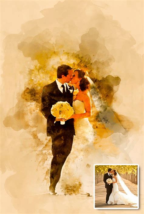 TrendyCatPortraits Custom Portrait Wedding Custom Portrait Painting