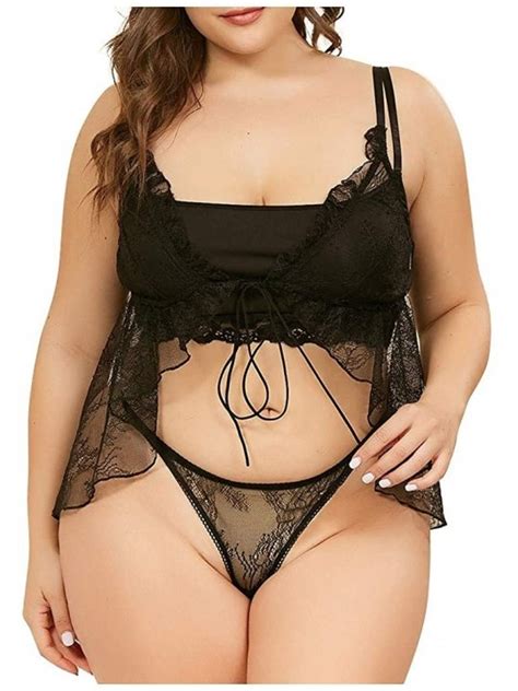 Women Lingerie Lace Teddy One Piece Halter Sheer Mesh Tight Bodysuit