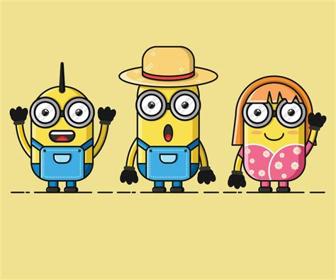 Cute minion illustration 24680896 Vector Art at Vecteezy