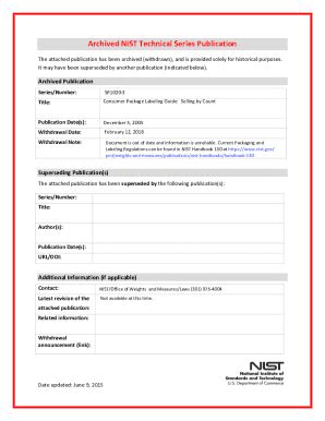 Fillable Online Nvlpubs Nist Consumer Package Labeling Guide Selling