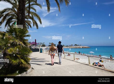 Beach And Promenade Menton Provence Alpes Cote D Azur Provence