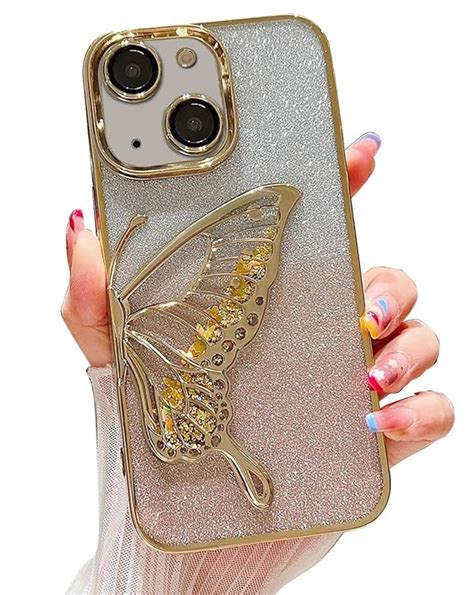 Mobistyle Designed For Iphone 14 Cover With Luxury Glitter Cute