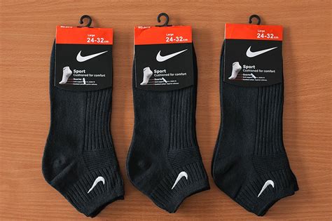 Носки короткие Nike - 3 пары цвет черный