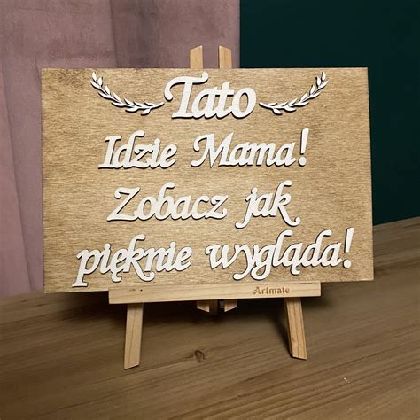 Tabliczka Tato Idzie Mama Wyrabianki