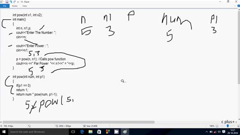 Calculate Power Of A Number Using Recursion In C YouTube