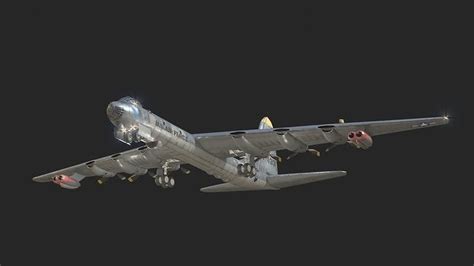 3D model USAF B-36 Peacemaker Bomber B36 of Cold war VR / AR / low-poly ...