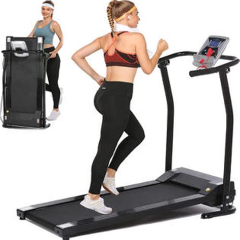 Ancheer Portable Folding Treadmill W/LCD Monitor&Pulse Grip&12 Pre ...